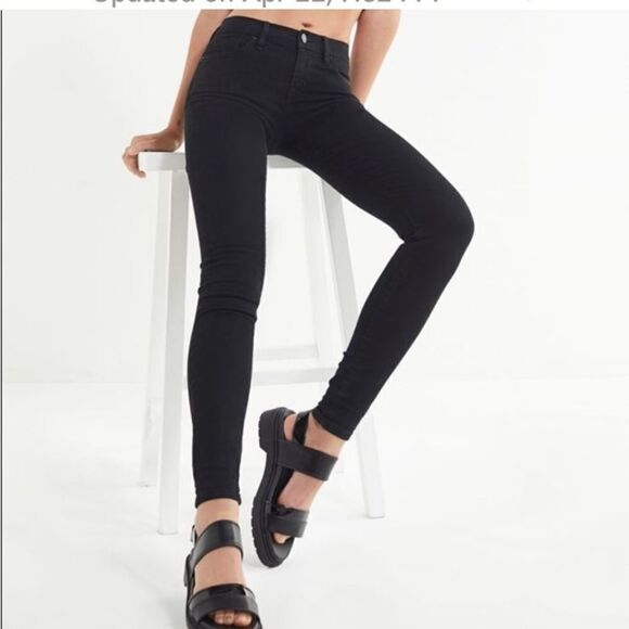 BDG Urban Outfitters Black Twig Mid-Rise Five Pocket Jeans Size 29 - Picture 1 of 13